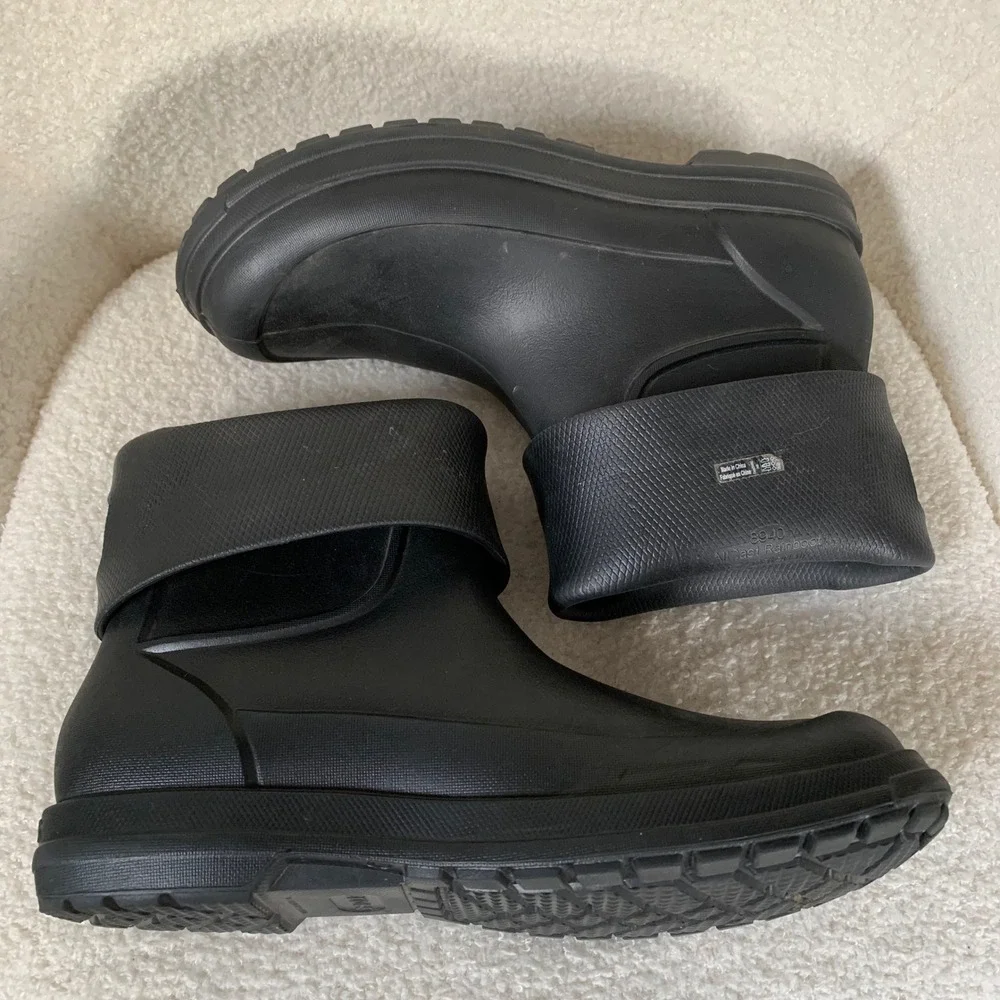 Crocs Allcast Rain Boots Black Mens 9 Rubber Waterproof Slip On Pull On Rainboot